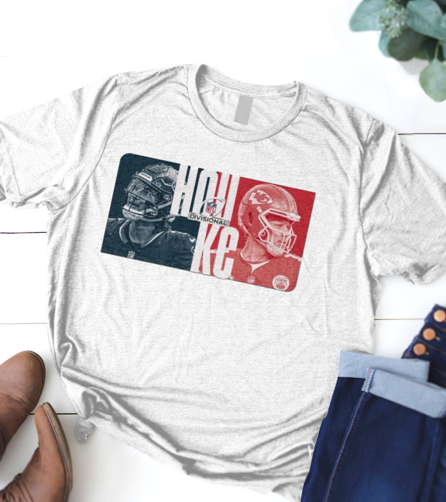 NFL Divisional Round Kansas City Chiefs Vs. Houston Texans Matchup HOU KC T-Shirt