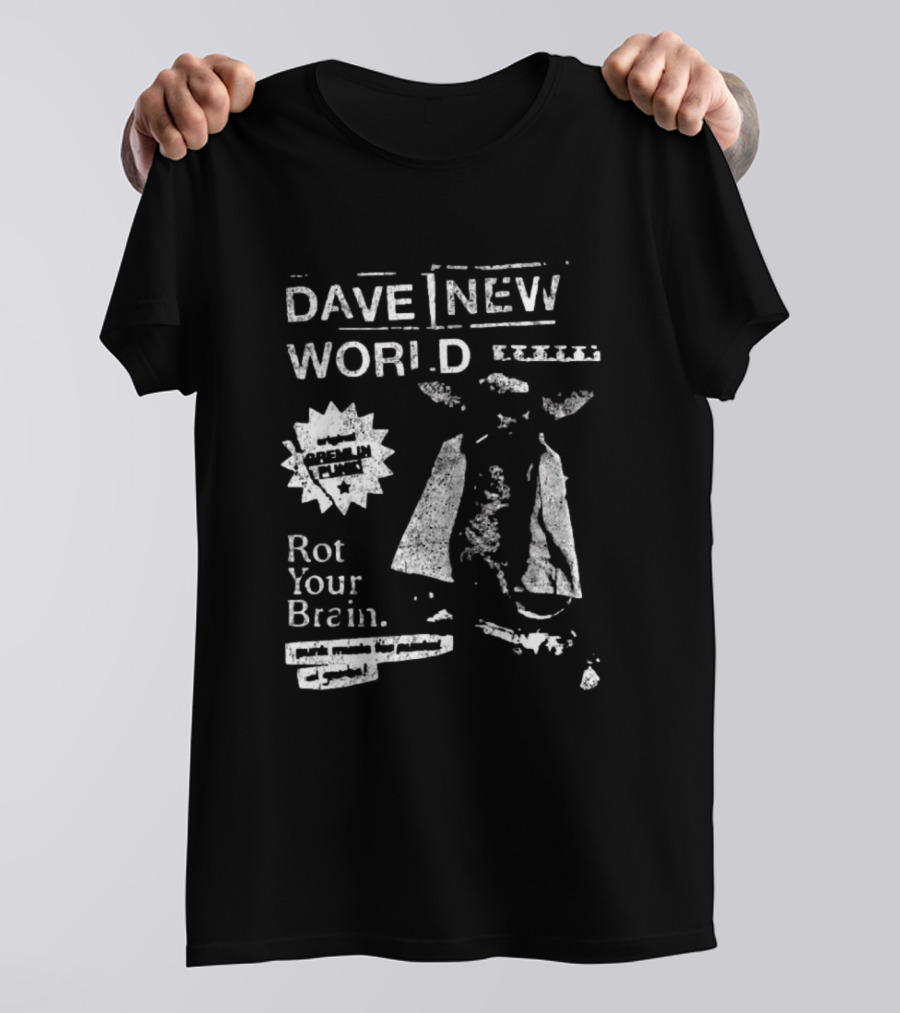 Dave New World Rot Your Brain Gremlin Punk Music Vintage T-Shirt