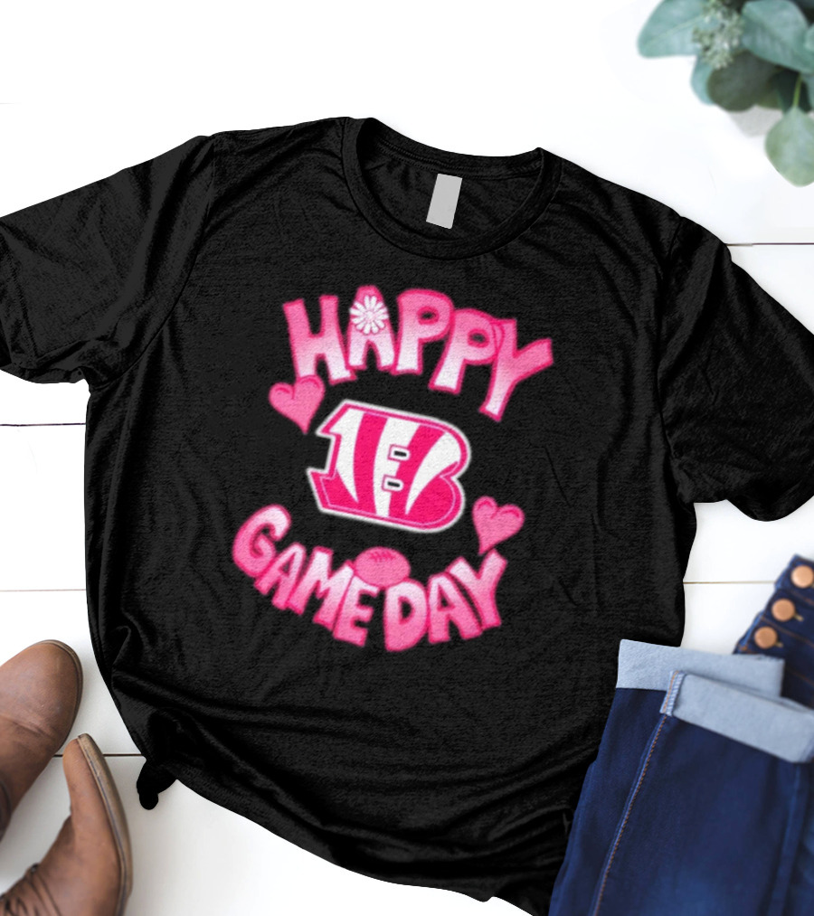 Cincinnati Bengals Happy Gameday Valentine’s Day 2025 T-Shirt