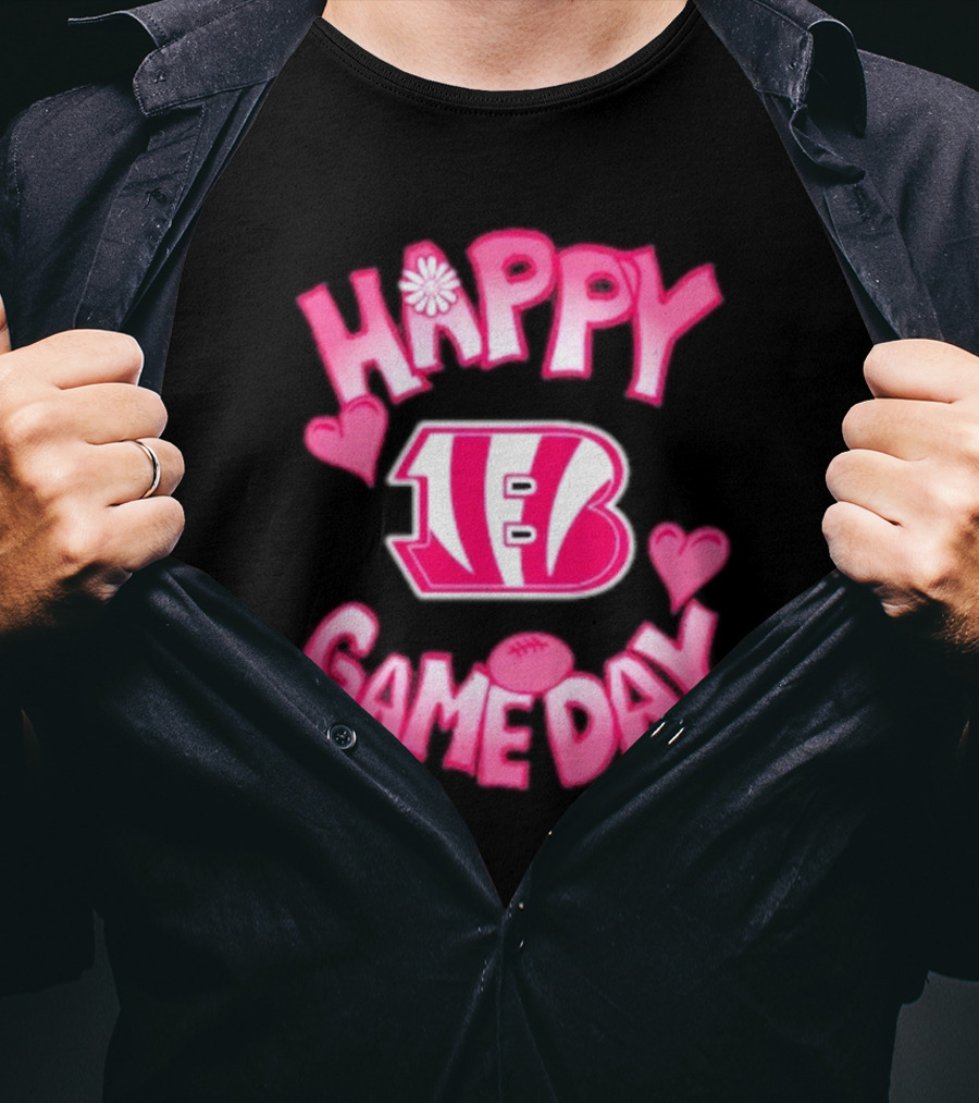 Cincinnati Bengals Happy Gameday Valentine’s Day 2025 T-Shirt