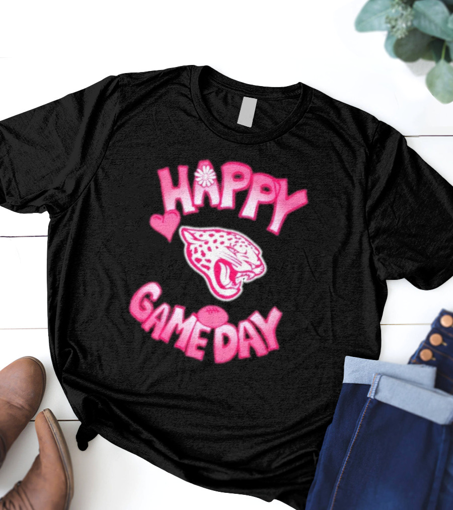 Valentine’s Day Happy Gameday 2025 Jacksonville Jaguars T-Shirt