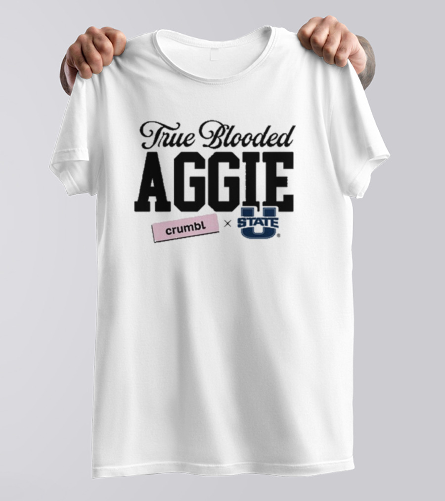 Crumbl X Utah State University True Blooded Aggie T-Shirt