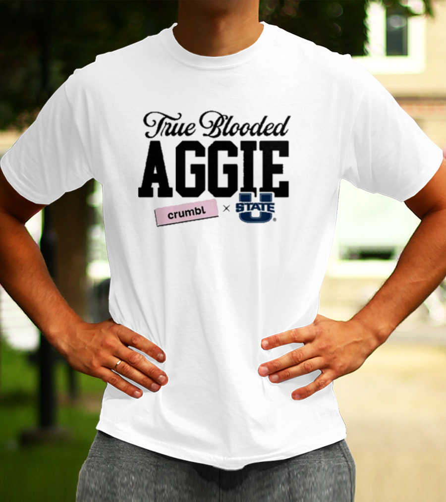 Crumbl X Utah State University True Blooded Aggie T-Shirt