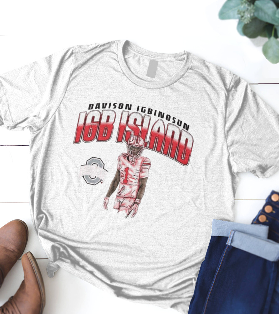 Davison Igbinosun IGB Island Ohio State Buckeyes Football T-Shirt