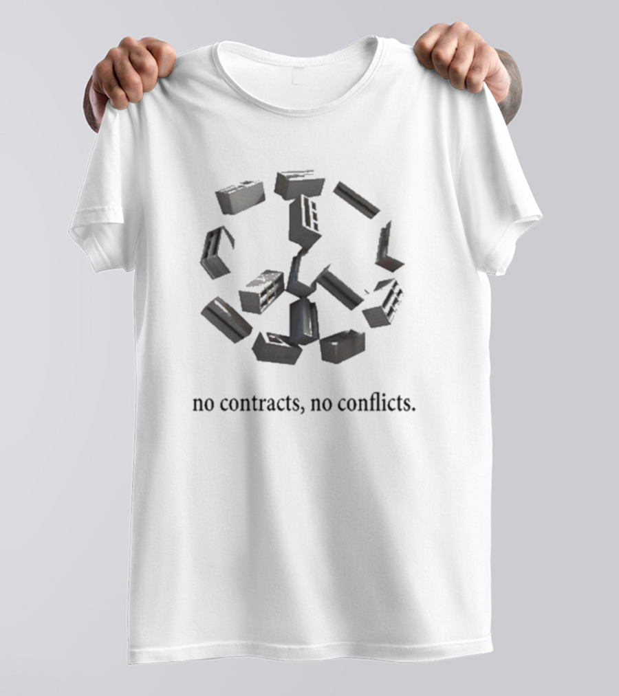 No Contracts No Conflicts Bricks N’ Papers T-Shirt