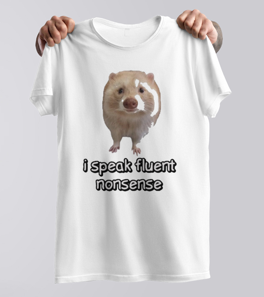 Cringey Albino Raccoon I Speak Fluent Nonsense T-Shirt