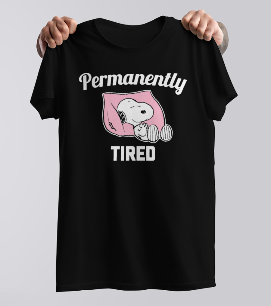 Permanently Tired Sleep Snoopy Peanuts T-Shirt