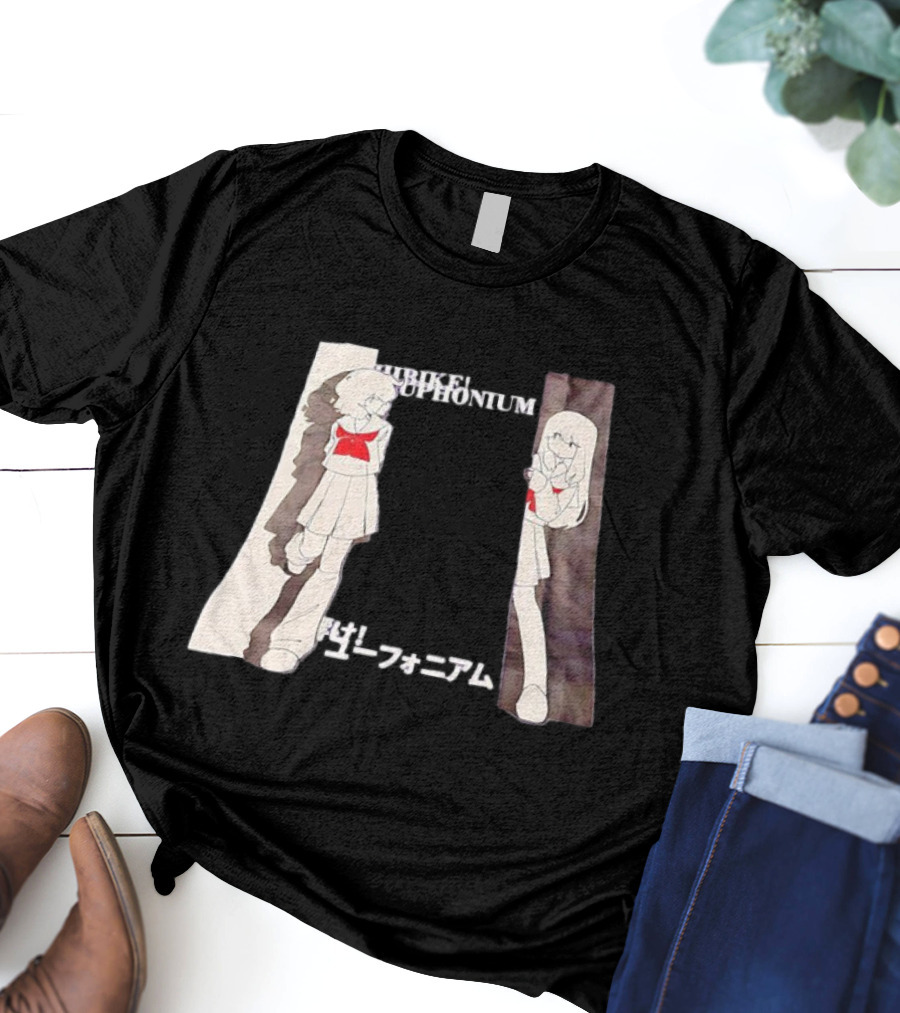 Hibike Euphonium Anime Schoolgirl Character With Japanese Text T-Shirt