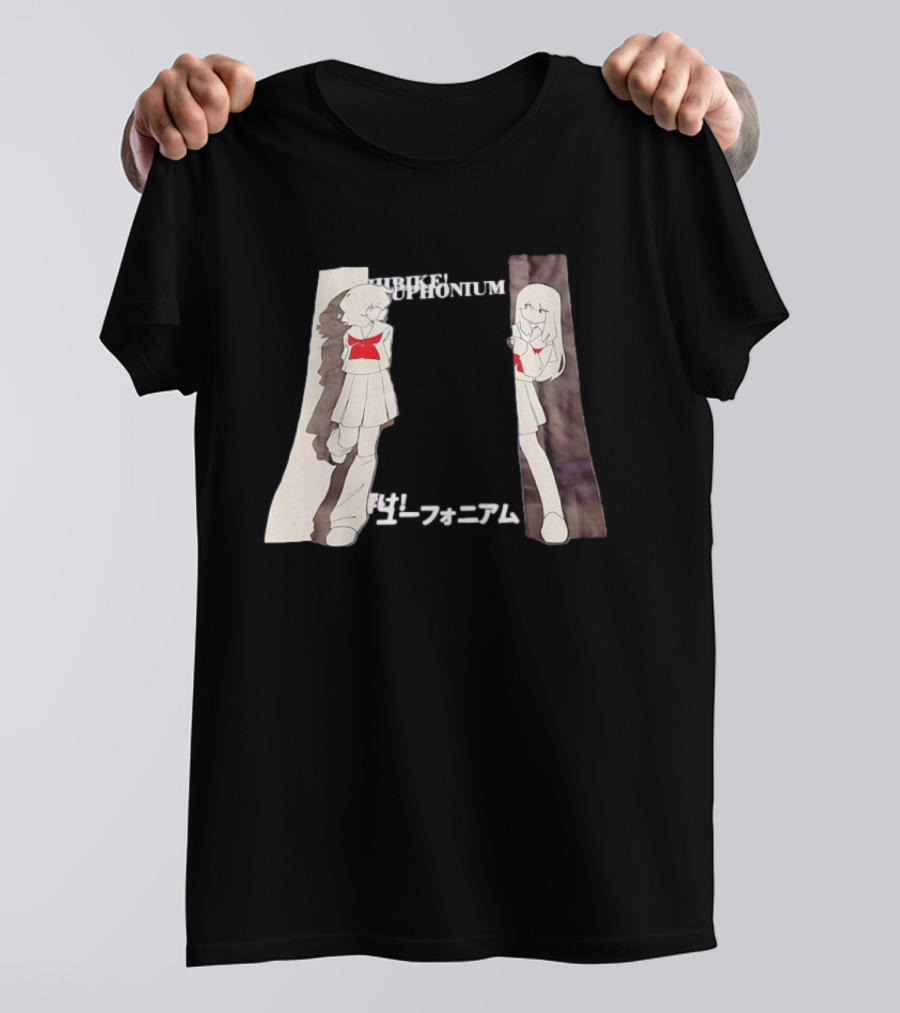 Hibike Euphonium Anime Schoolgirl Character With Japanese Text T-Shirt