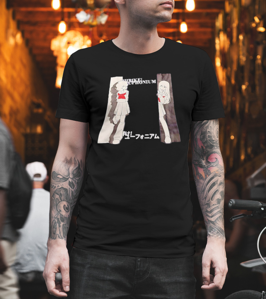 Hibike Euphonium Anime Schoolgirl Character With Japanese Text T-Shirt