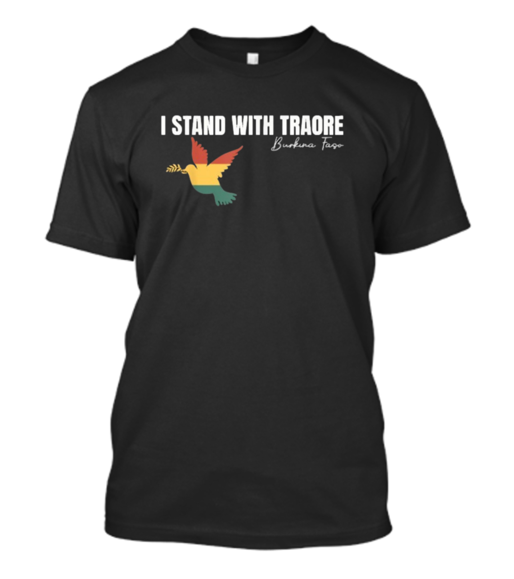 I Stand With Traoré Burkina Faso Dove Olive Branch T-Shirt