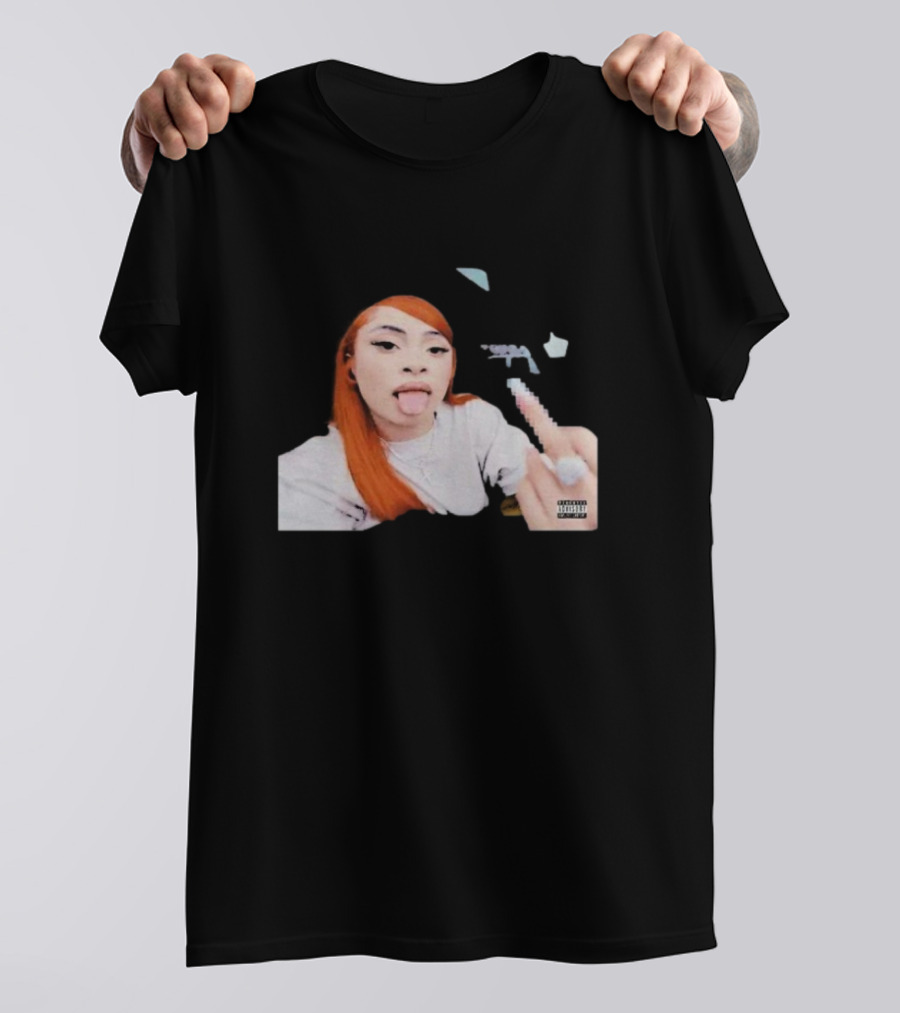 Ice Spice Tongue Out Middle Finger Iconic Gesture T-Shirt