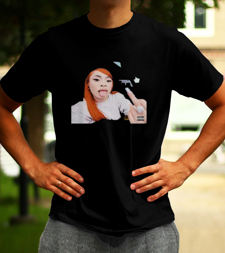 Ice Spice Tongue Out Middle Finger Iconic Gesture T-Shirt