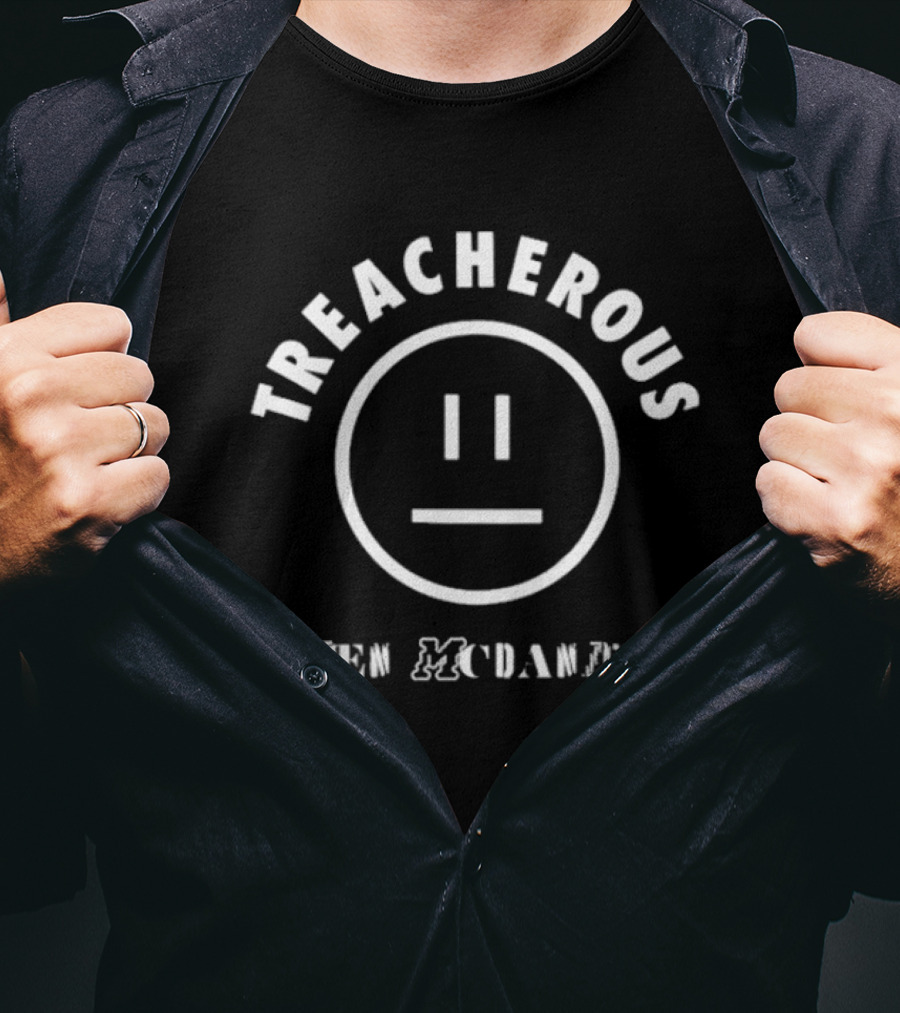 Treacherous Jaden McDaniels Smiley Face T-Shirt