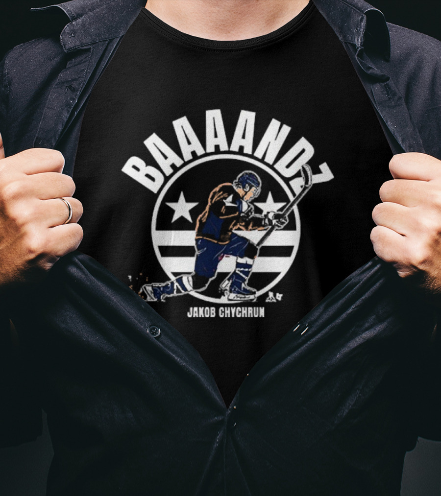 BAAANDZ Jakob Chychrun Hockey Star Design T-Shirt
