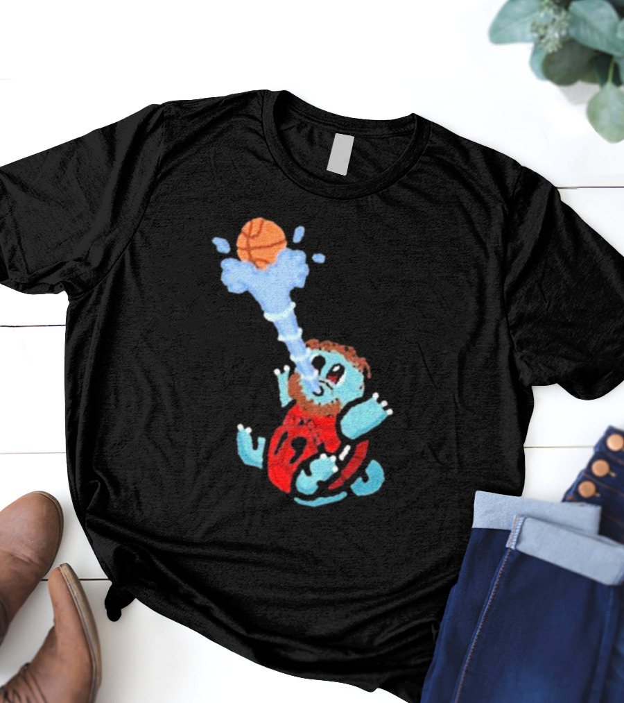 Jakob Poeltl Squirtle Toronto Raptors Basketball Fusion T-Shirt