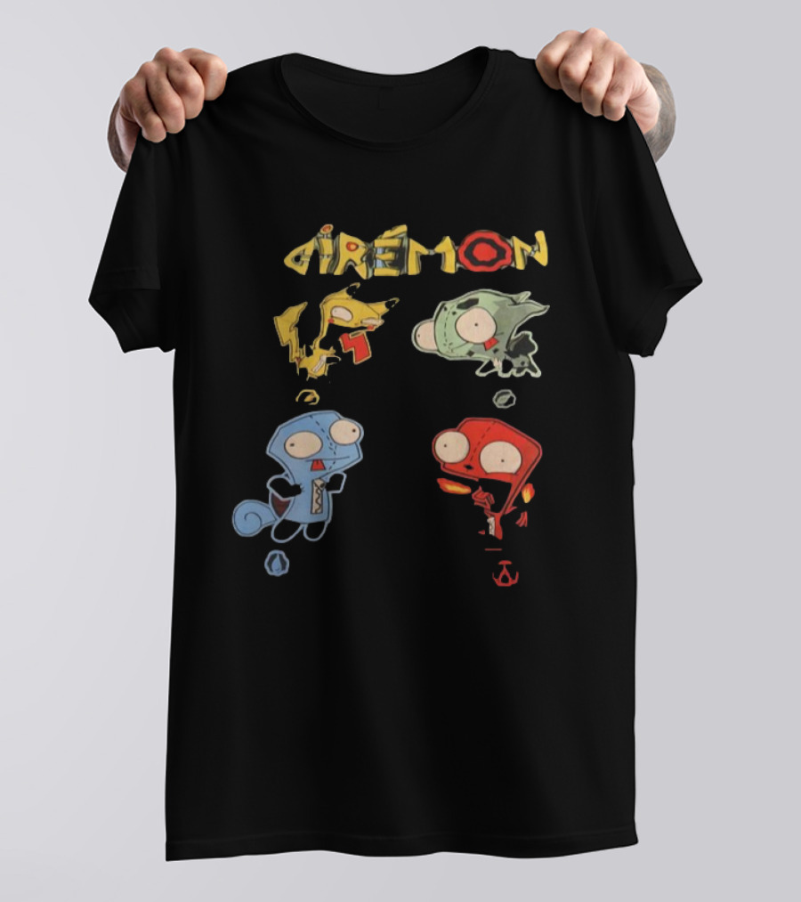 Giremon Invader Zim Characters With Colorful Transformations T-Shirt