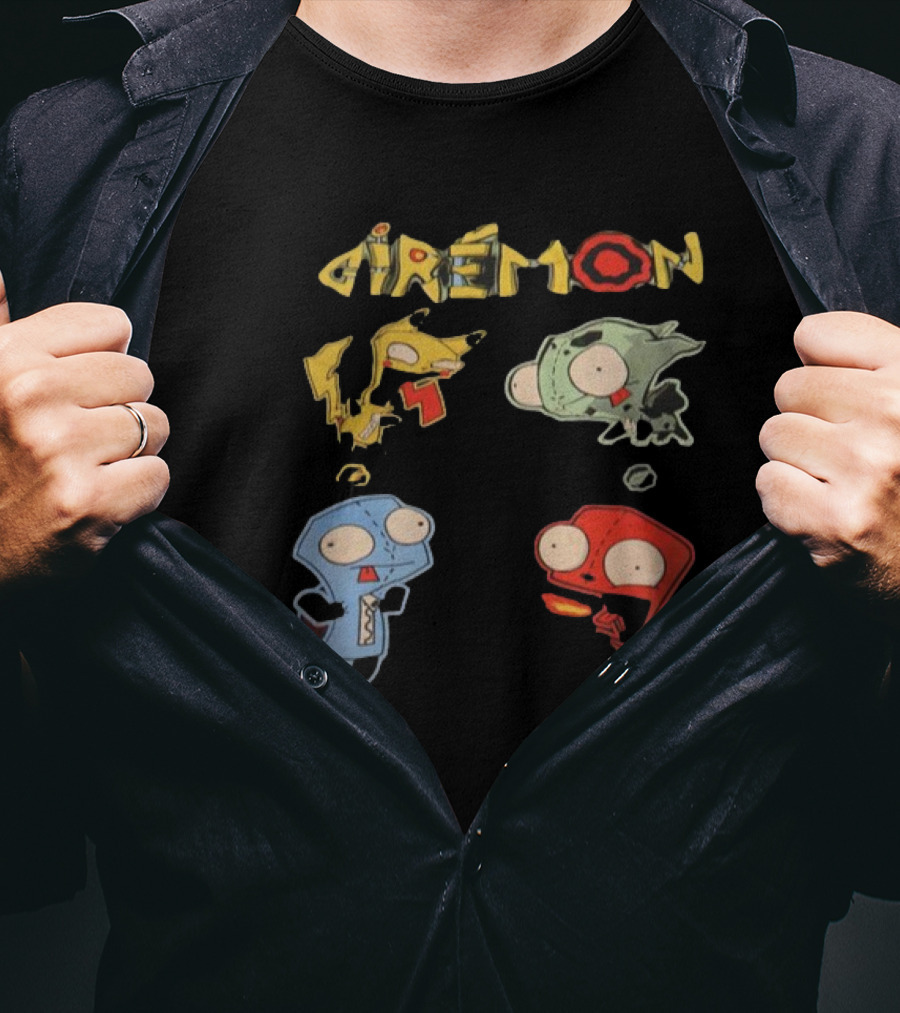 Giremon Invader Zim Characters With Colorful Transformations T-Shirt