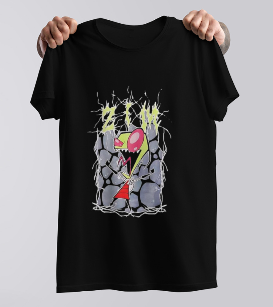 Invader Zim Rock Metal Spiky Zim Character Enthusiastic Expression T-Shirt