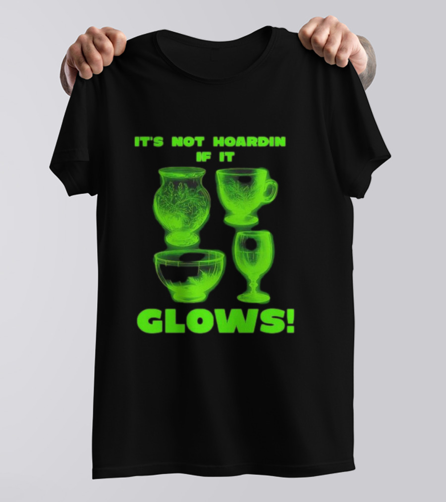 It’s Not Hoarding If It Glows Neon Glassware Collection T-Shirt