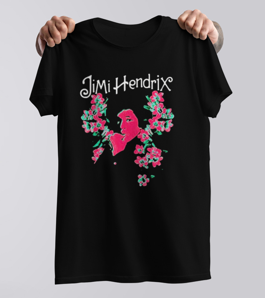 Jimi Hendrix Pink Floral I Am Experienced T-Shirt