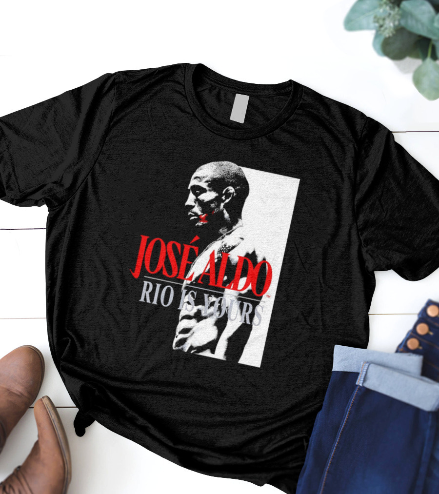 José Aldo Rio Is Yours Retro Black And White Profile T-Shirt