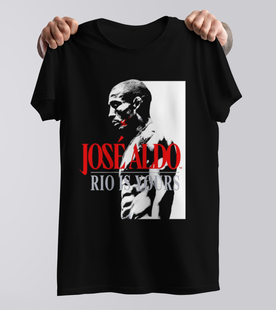 José Aldo Rio Is Yours Retro Black And White Profile T-Shirt