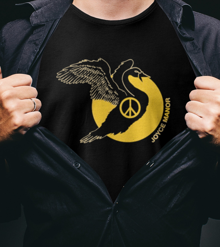 Joyce Manor Peace Swan With Peace Symbol Circle T-Shirt