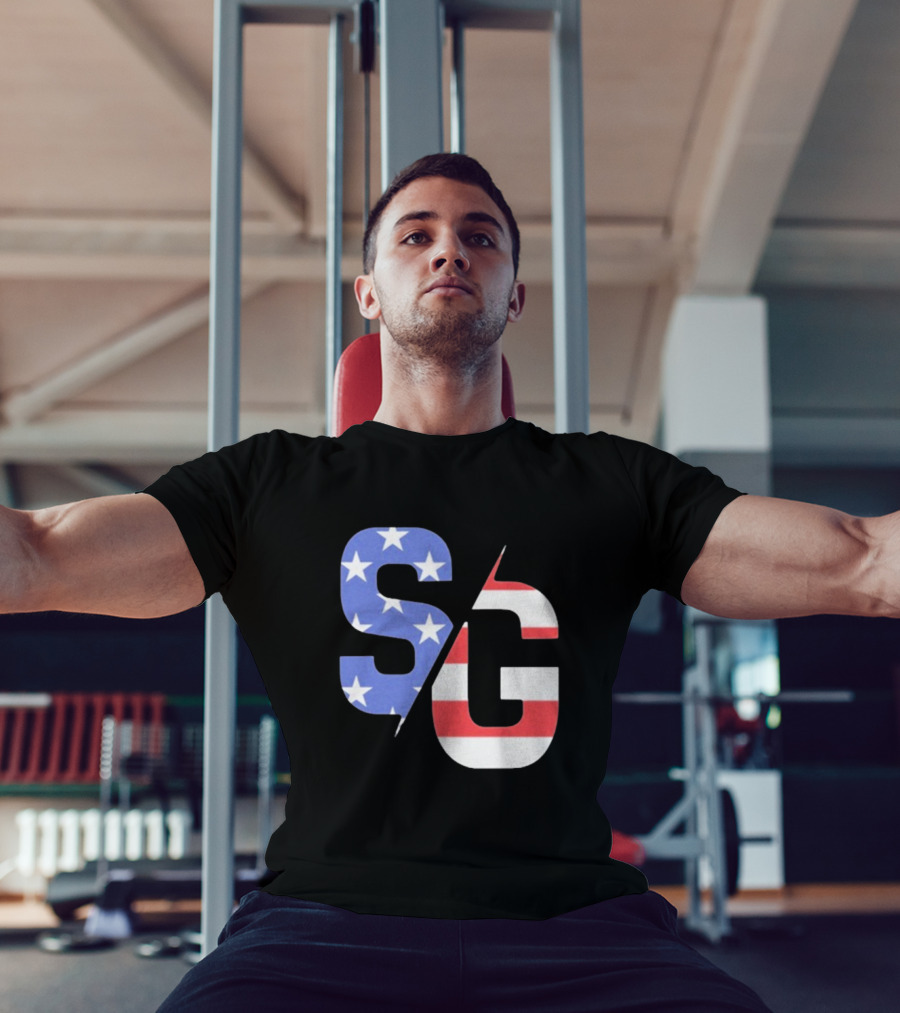 Justin Swanstrom Racing SG Stars Stripes Merica Flag T-Shirt