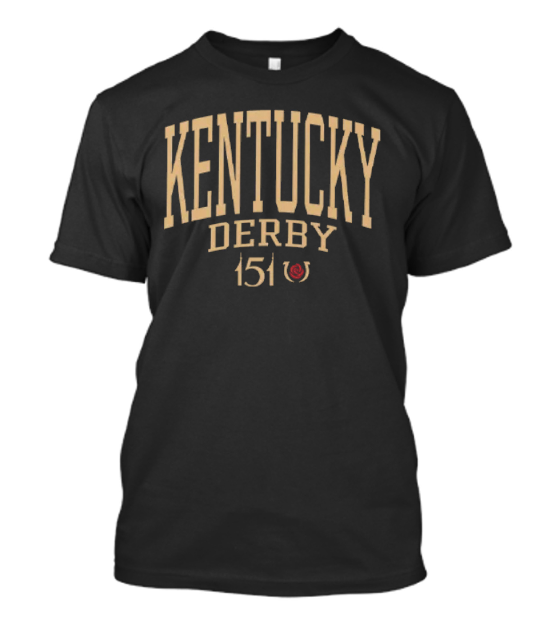 Kentucky Derby 151 Event Typography With Horseshoe Icon T-Shirt