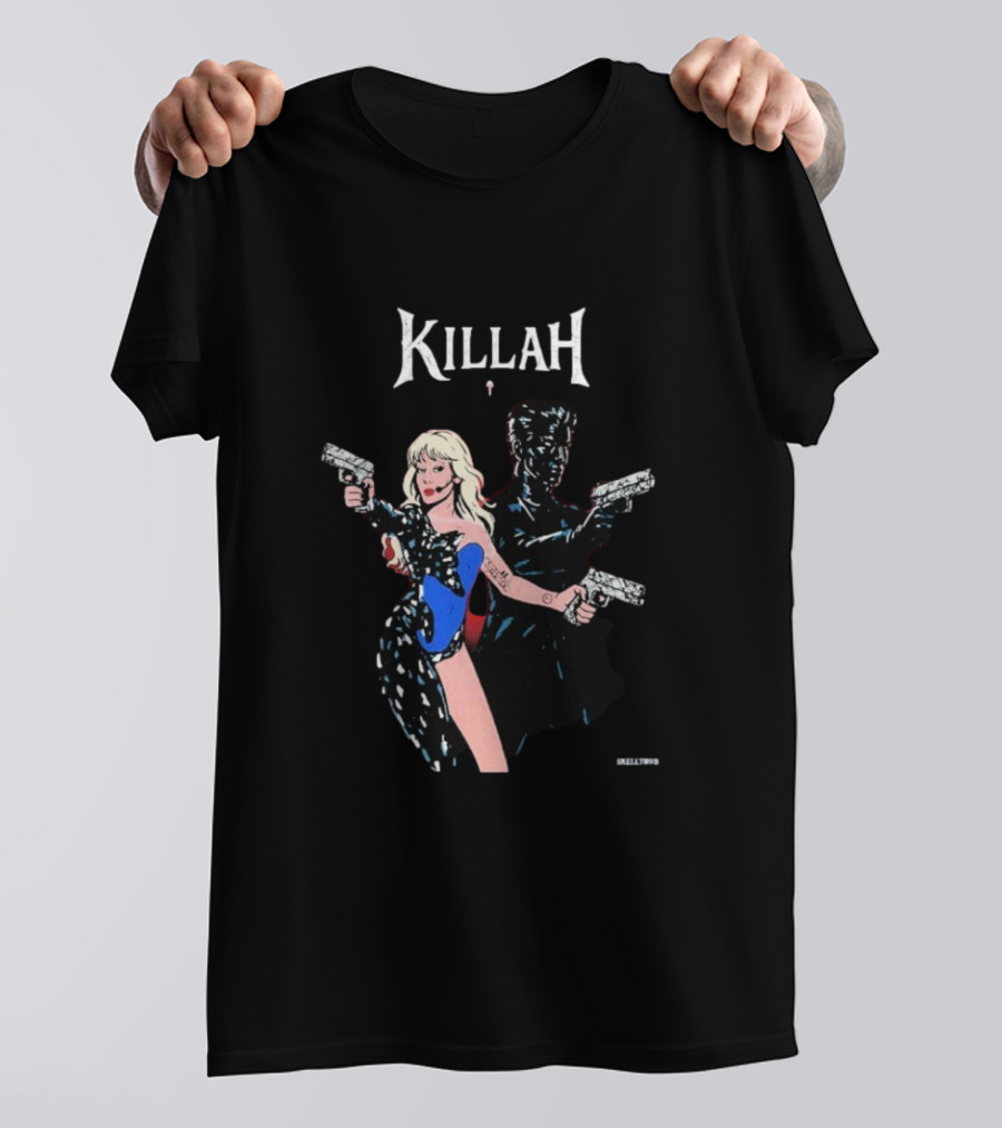 KILLAH Coachella 2025 Lady Gaga X Gesaffelstein Retro Comics Style T-Shirt