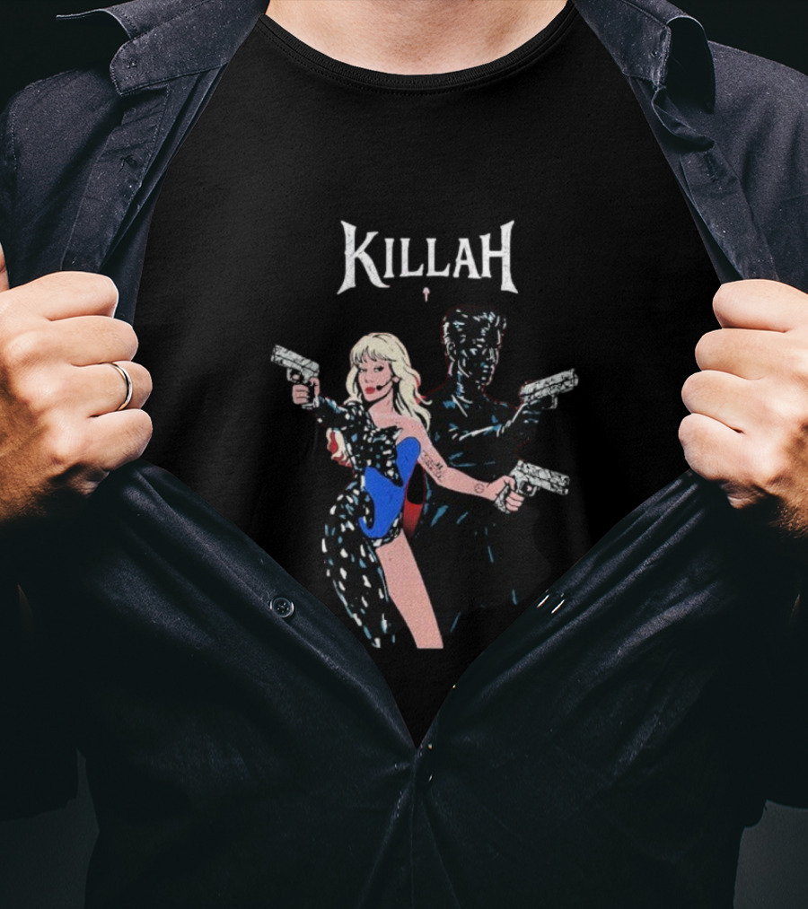 KILLAH Coachella 2025 Lady Gaga X Gesaffelstein Retro Comics Style T-Shirt