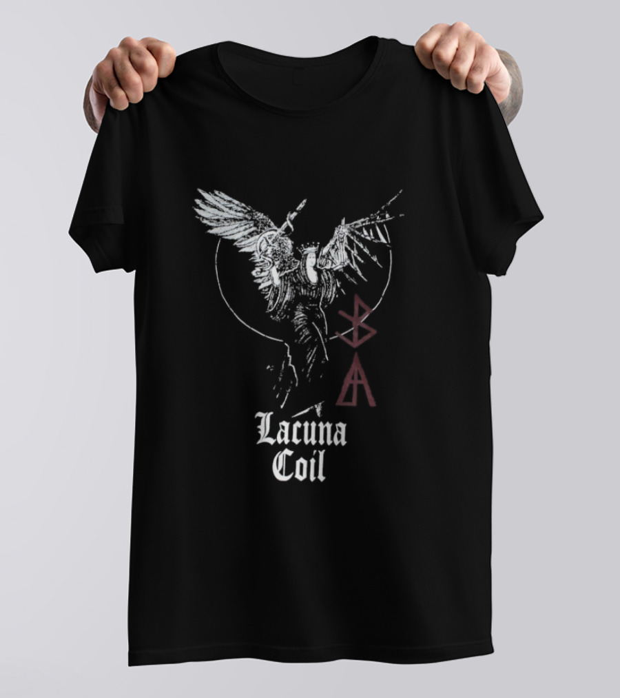 Lacuna Coil Layers Of Time Wings Symbol T-Shirt
