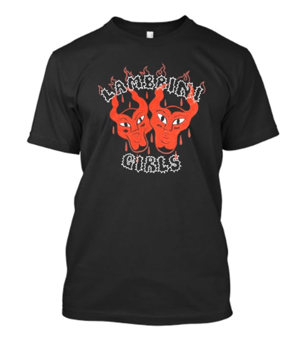 Lambrini Girls Devil Horned Masks Fiery Aesthetic T-Shirt