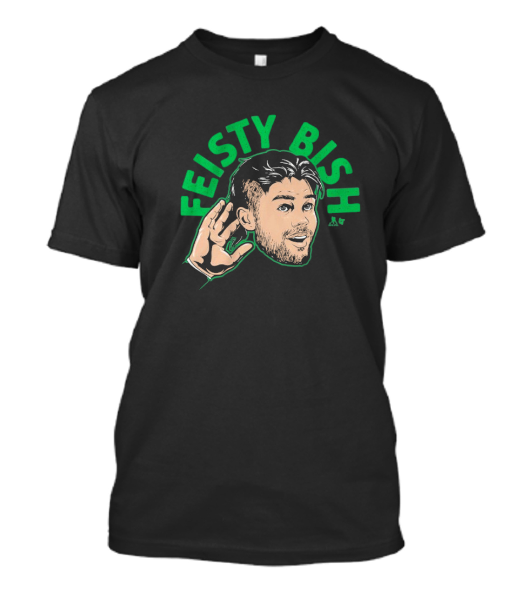 Feisty Bish Hand Gesture Illustration With Lian Bischel Artwork T-Shirt