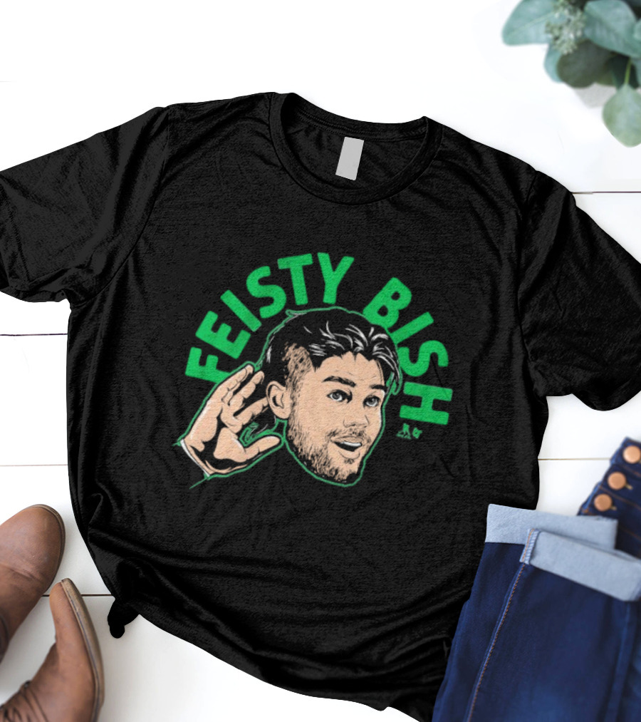 Feisty Bish Hand Gesture Illustration With Lian Bischel Artwork T-Shirt