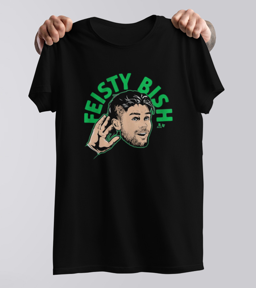 Feisty Bish Hand Gesture Illustration With Lian Bischel Artwork T-Shirt