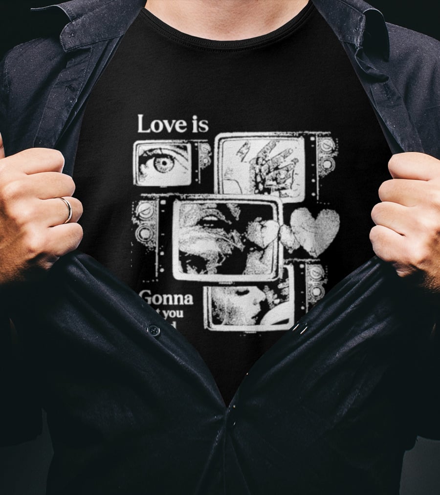 Love Is Gonna Get You Killed Eyes And Heart Panels T-Shirt