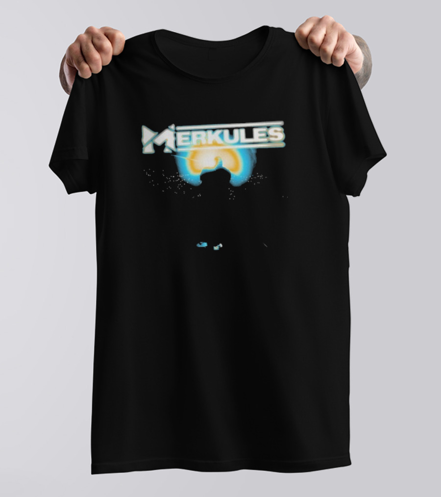 Merkules Into The Light Silhouette Against Sunburst T-Shirt