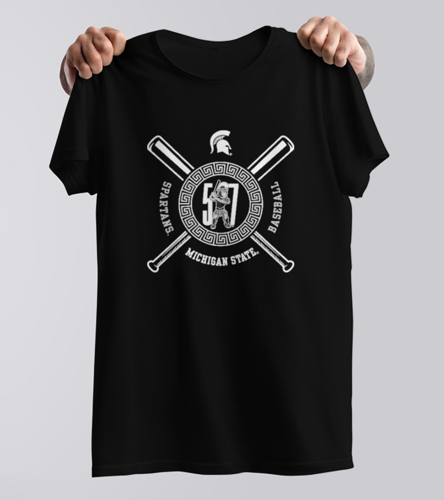 Michigan State Spartans Baseball 517 Day Mascot T-Shirt