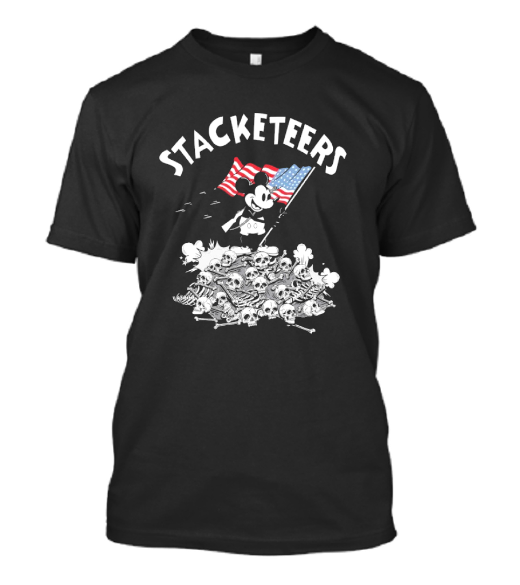 Stacketeers Mickey Mouse American Flag T-Shirt