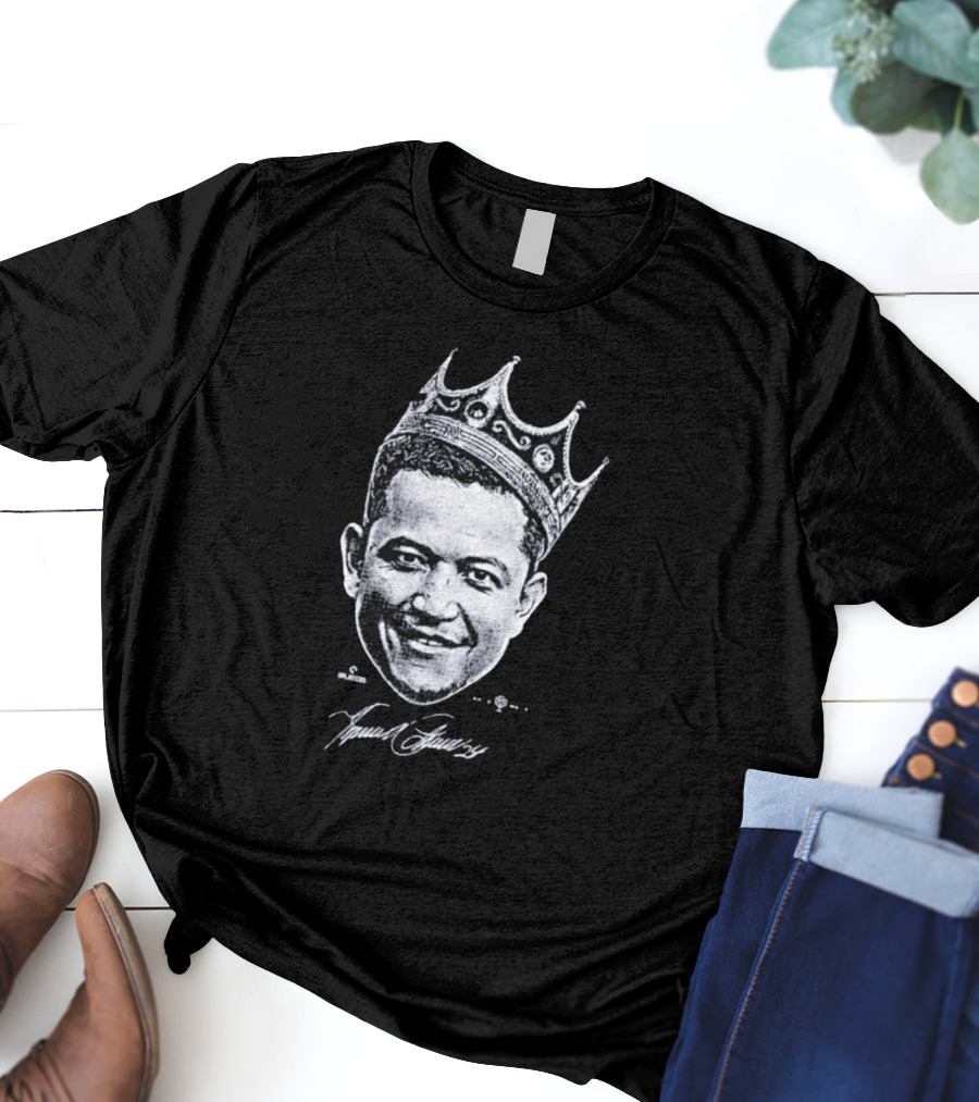 Miguel Cabrera Crown Portrait With Signature T-Shirt