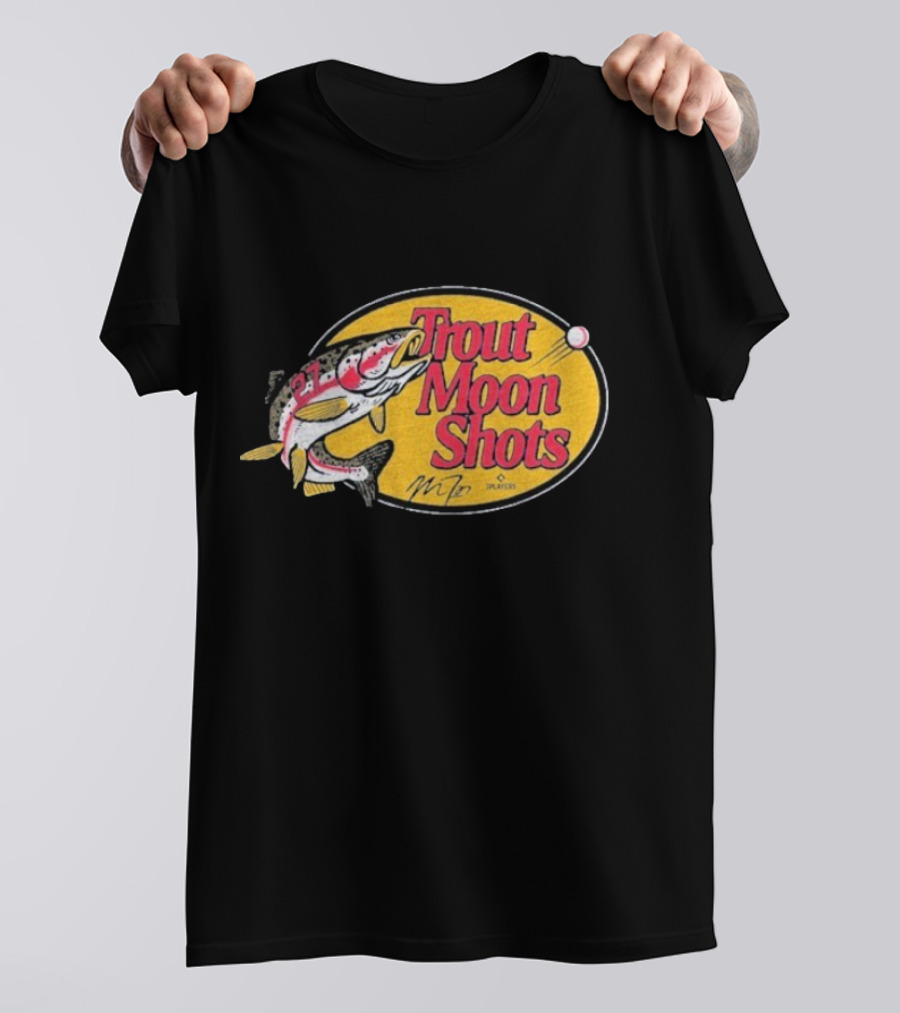 Trout Moon Shots Fish Baseball Los Angeles Angels Mike Trout T-Shirt