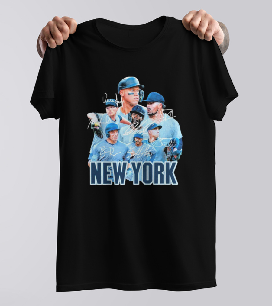 New York Yankees MLB Players Series Signatures Team Portrait T-Shirt