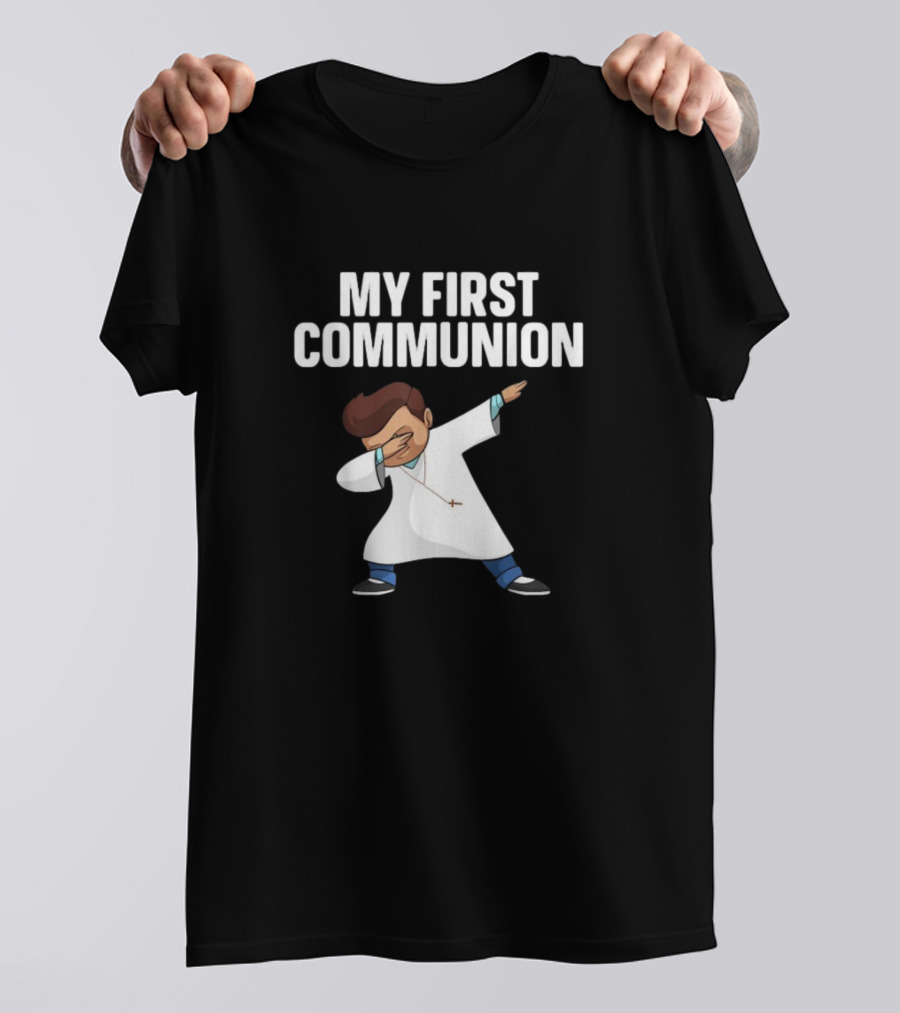 My First Communion Dabbing Priest Fun Theme T-Shirt