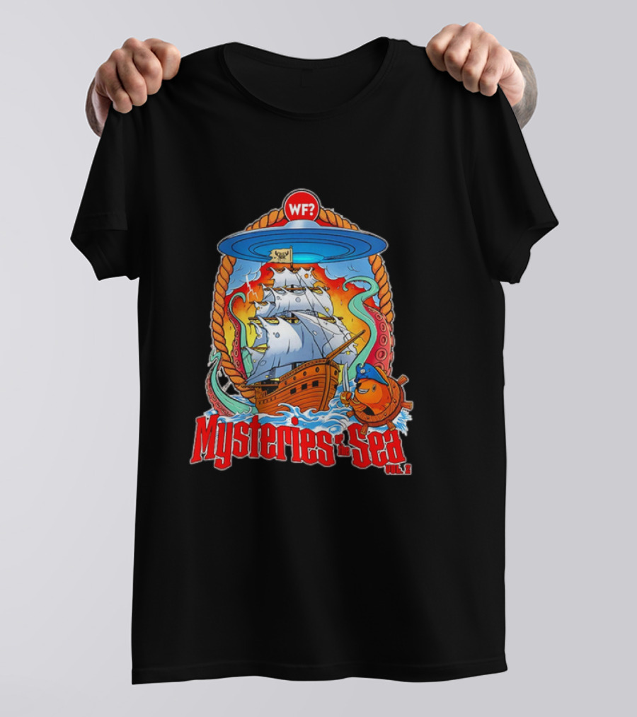 Mysteries Of The Sea Vol. 2 UFO Pirate Ship Cartoon WF? T-Shirt