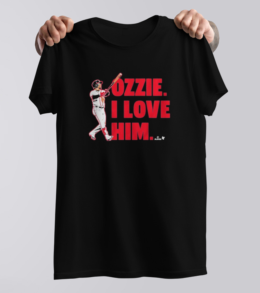 Ozzie I Love Him Baseball Player Swinging Bat T-Shirt