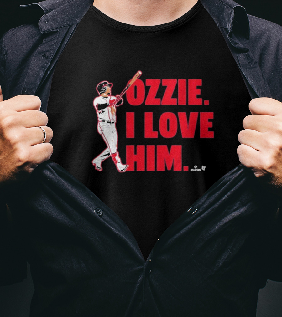 Ozzie I Love Him Baseball Player Swinging Bat T-Shirt