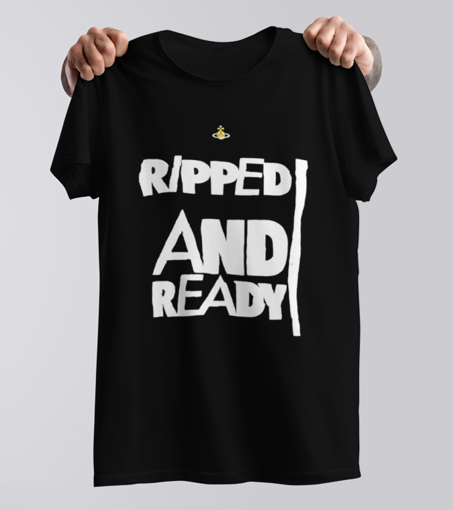 Ripped And Ready Chicken Dumbbell Fitness Motivation T-Shirt