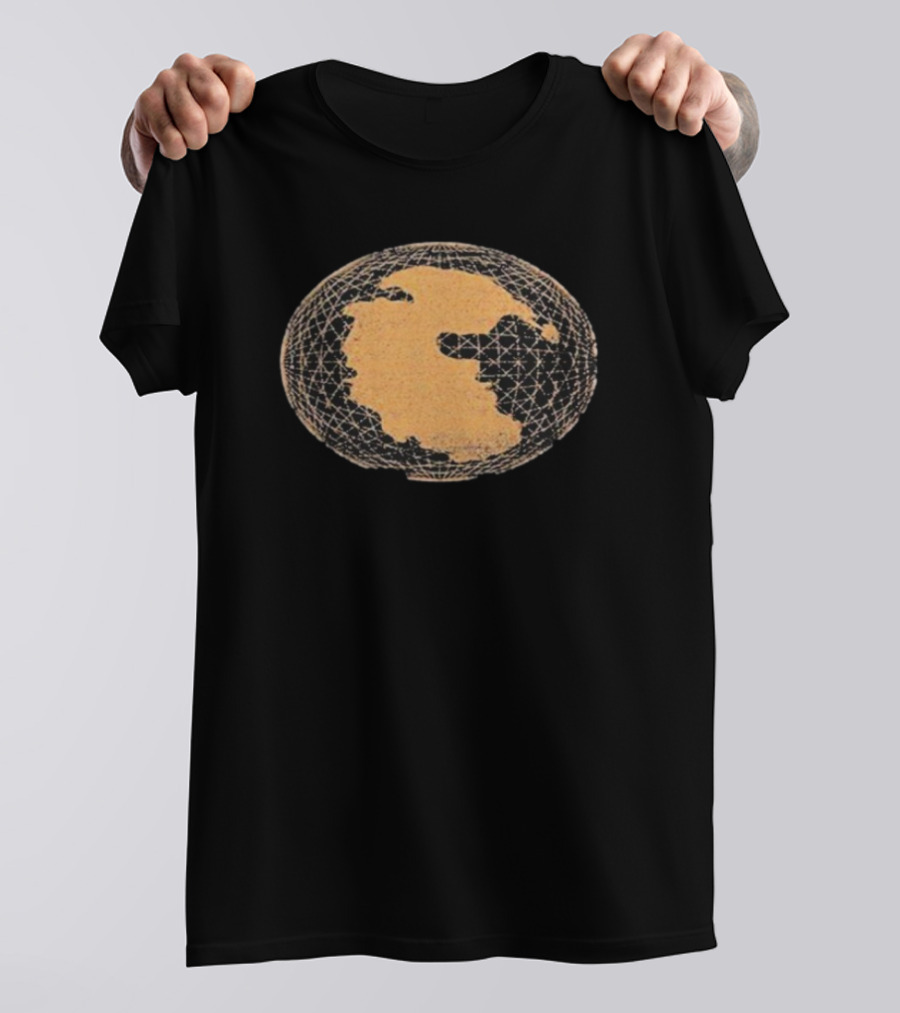Pangaea Compass Map Retro Grid Earth T-Shirt